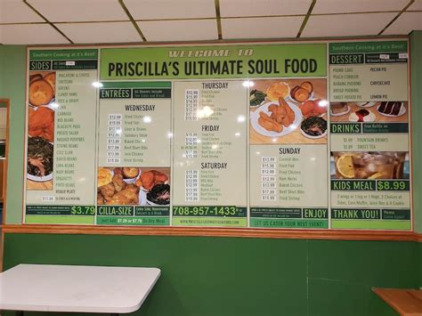 priscilla's menu.